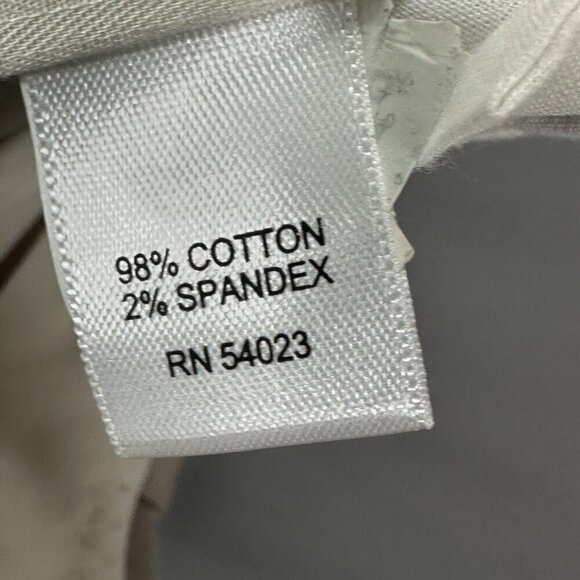 Banana Republic Pants Womens 8 Jackson Fit Tan Cotton Stretch Wide Leg Cuffed - Picture 10 of 10